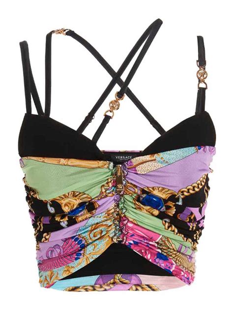 versace tank top|versace bralette top.